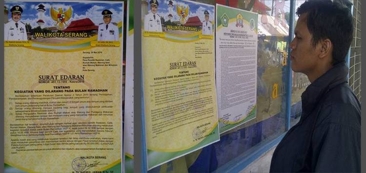 Surat edaran Razia Pedagang kota serang