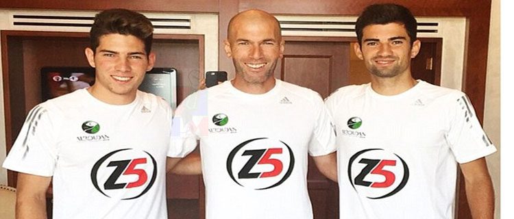 Zidane bersama keduanya Enzo dan Luca
