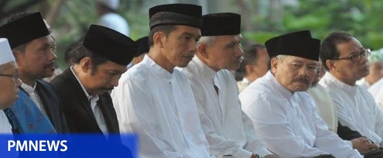 Presiden Jokowi salat ied di Banten
