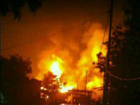 gudanh elpiji ludes terbakar
